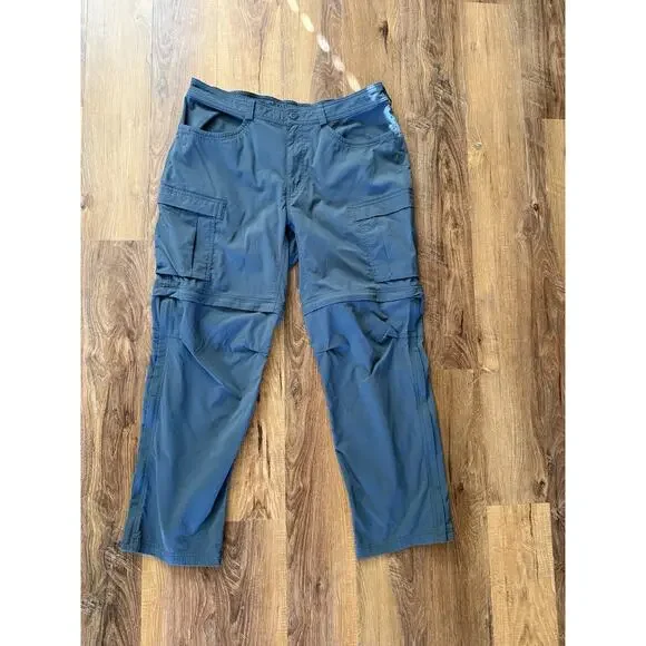 REI Co-Op Sahara Convertible Pants 36 X 34 Stone Blue Men’s Hiking Camping EUC